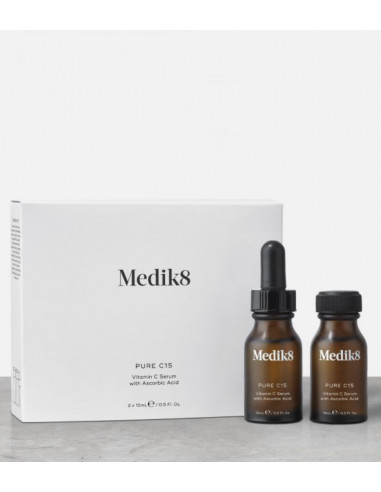 Medik8 Pure C15™ 2 x 15ml Serum przeciwstarzeniowe na dzień z czystą witaminą C