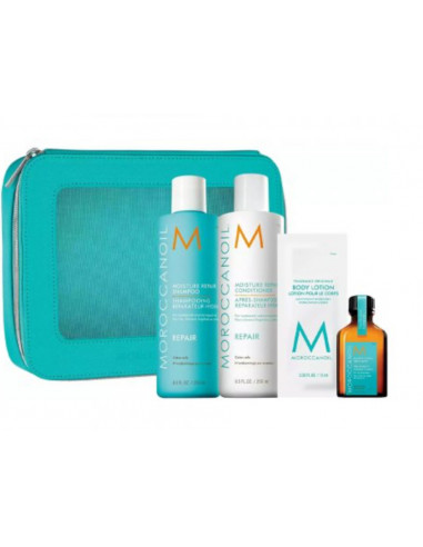 Moroccanoil Daily Rituals Repair zestaw do odbudowy włosów + kosmetyczka