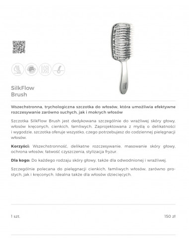 Dermomedica Silk Flow Brush trychologiczna szczotka do włosów 1 szt