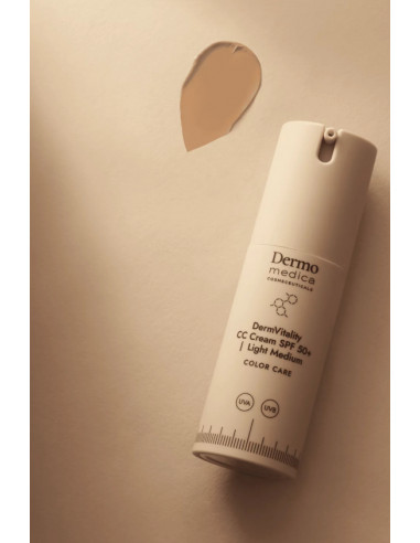 Dermomedica Dermvitality CC Cream SPF 50+ | Light Medium 30 ml Koloryzujący Krem Korygujący